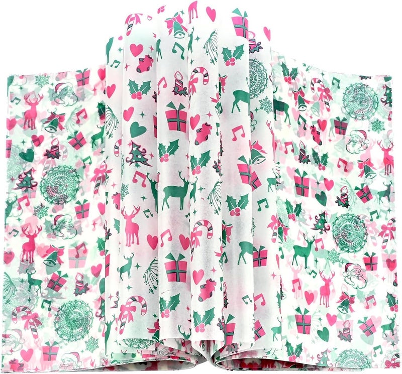 Ocmoiy 100 Sheets Christmas Wax Paper 8.6" x 9.8" Sandwich Wrapping Paper, Colored Decorative Deli Parchment Food Basket Liners for Wrapping Holiday Treats, Candy, Cookies (Reindeer) - Image 4